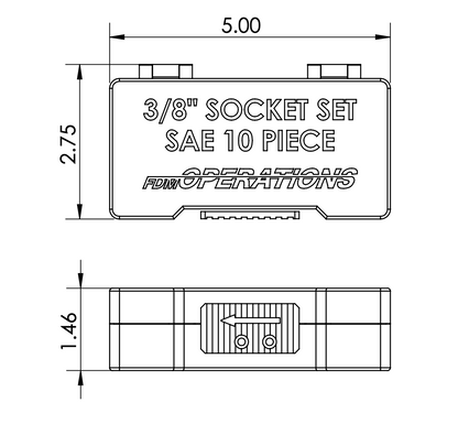 3/8" Compact Socket Case for SAE 10 Piece Set