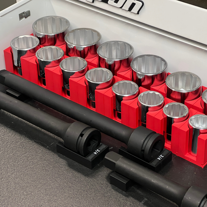 3/4" Modular Socket Organizer for SAE CHROME Sockets