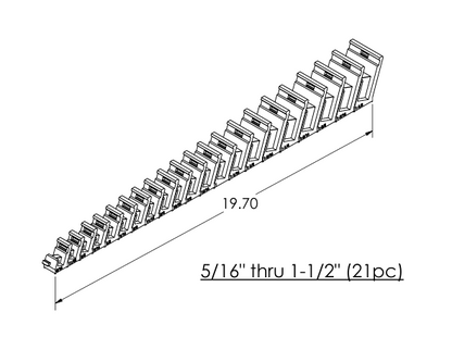 Standard (SAE) Modular Crowfoot Wrench Organizers