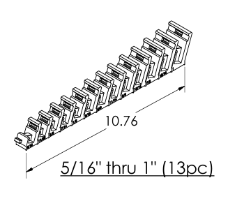 Standard (SAE) Modular Crowfoot Wrench Organizers