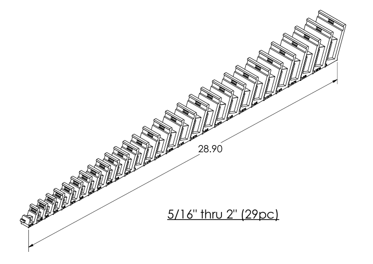 Standard (SAE) Modular Crowfoot Wrench Organizers