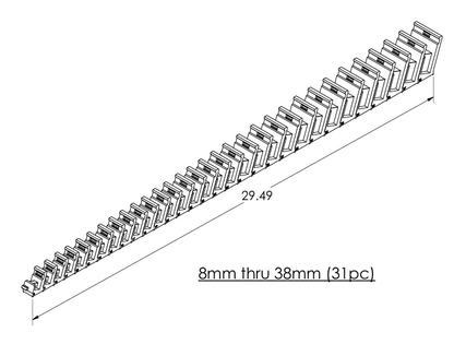 Metric Modular Crowfoot Wrench Organizers