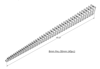 Metric Modular Crowfoot Wrench Organizers