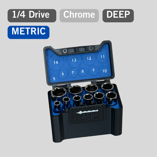 1/4" Compact Socket Case for DEEP Metric 10 Piece Set