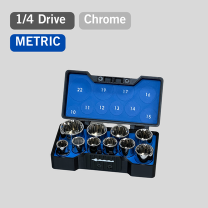 3/8" Compact Socket Case for Metric 10 Piece Set