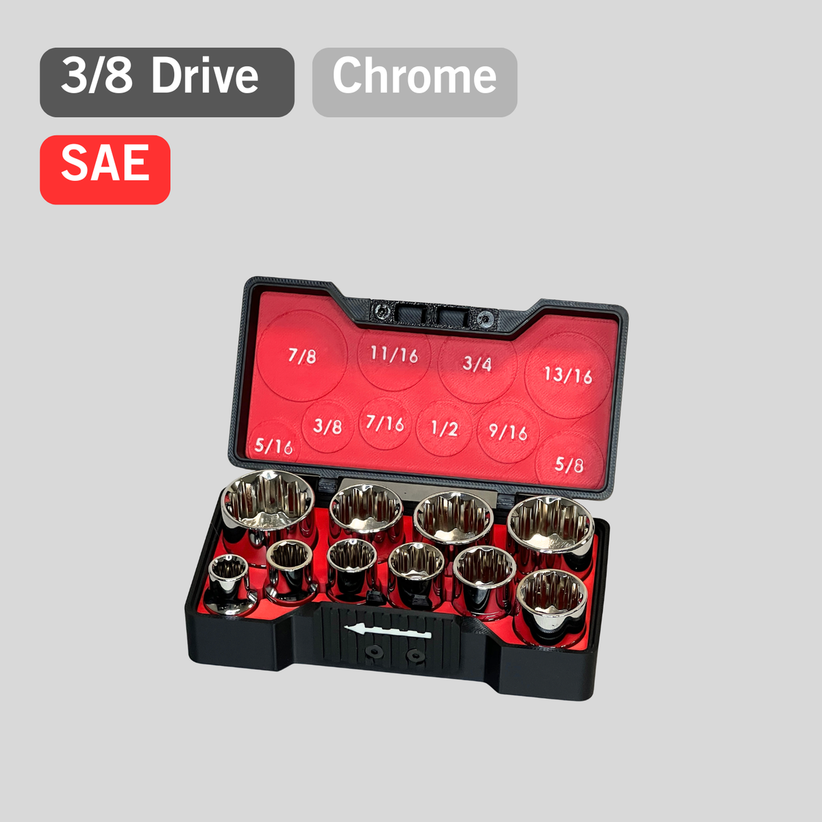 3/8" Compact Socket Case for SAE 10 Piece Set