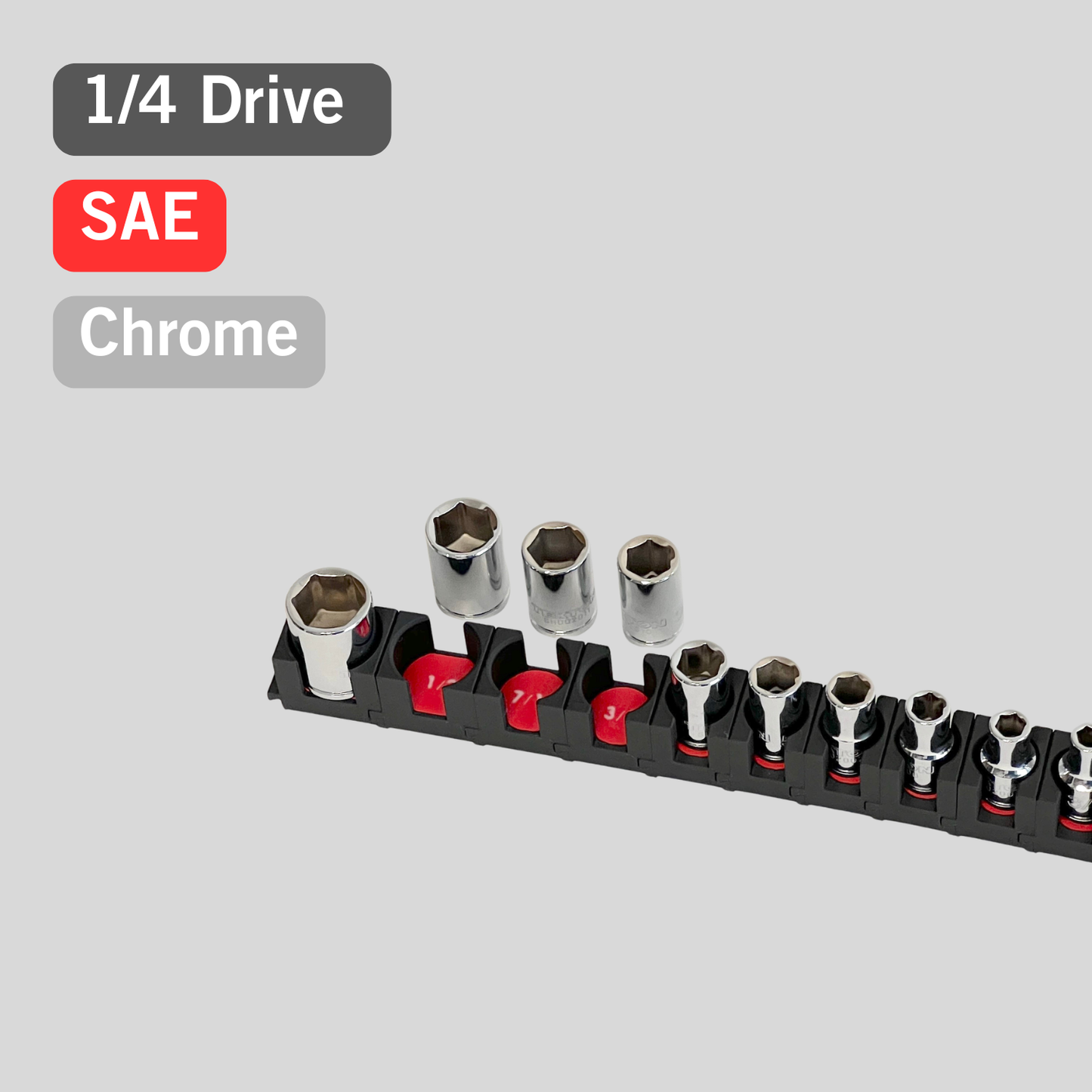 1/4" Modular Socket Organizer for SAE CHROME sockets