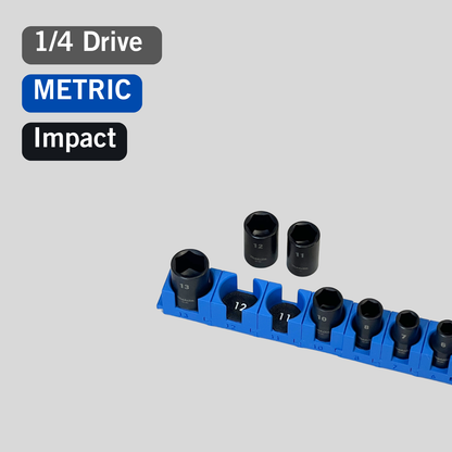 1/4" Modular Socket Organizer for Metric IMPACT Sockets
