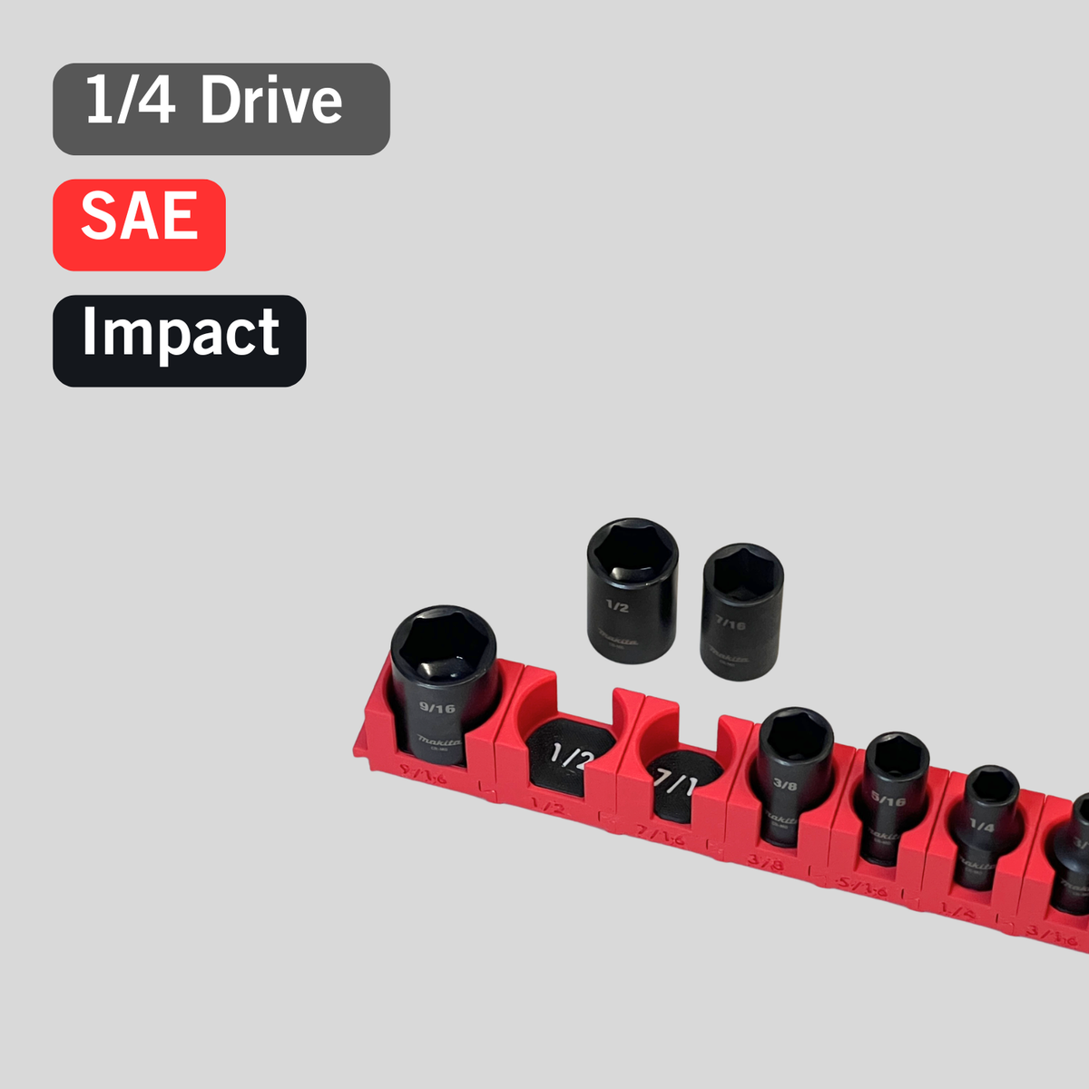 1/4" Modular Socket Organizer for SAE IMPACT Sockets