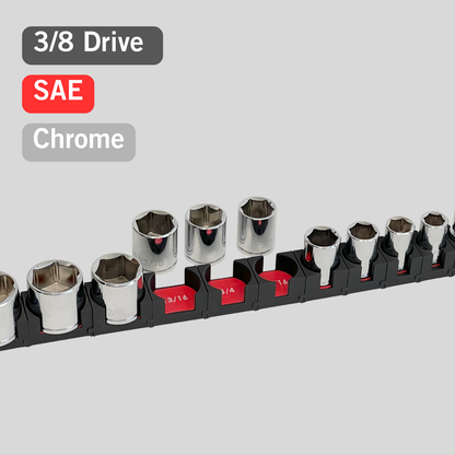 3/8" Modular Socket Organizer for SAE CHROME Sockets