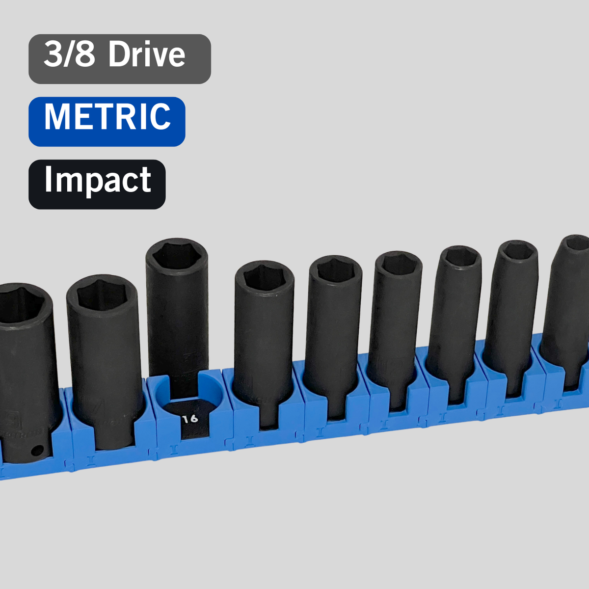 3/8" Modular Socket Organizer for Metric IMPACT Sockets
