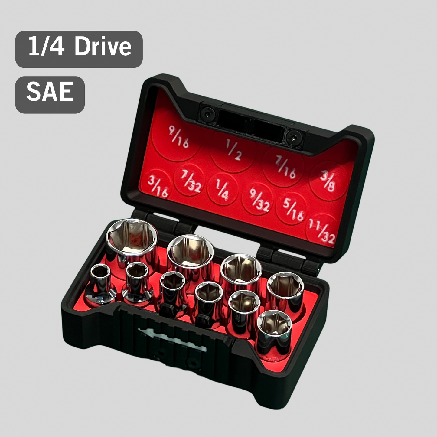 1/4" Compact Socket Case for SAE 10 Piece Set
