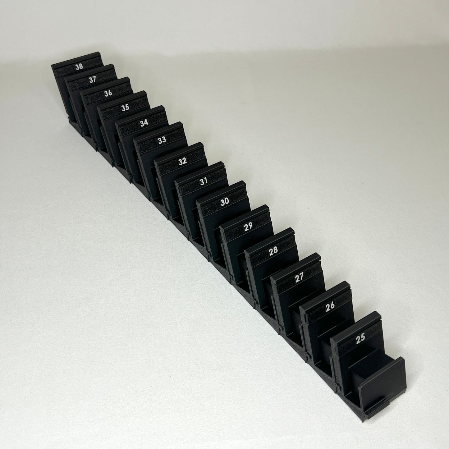 Metric 25mm - 38mm Modular Crowfoot Wrench Organizer (14pc No Skips)