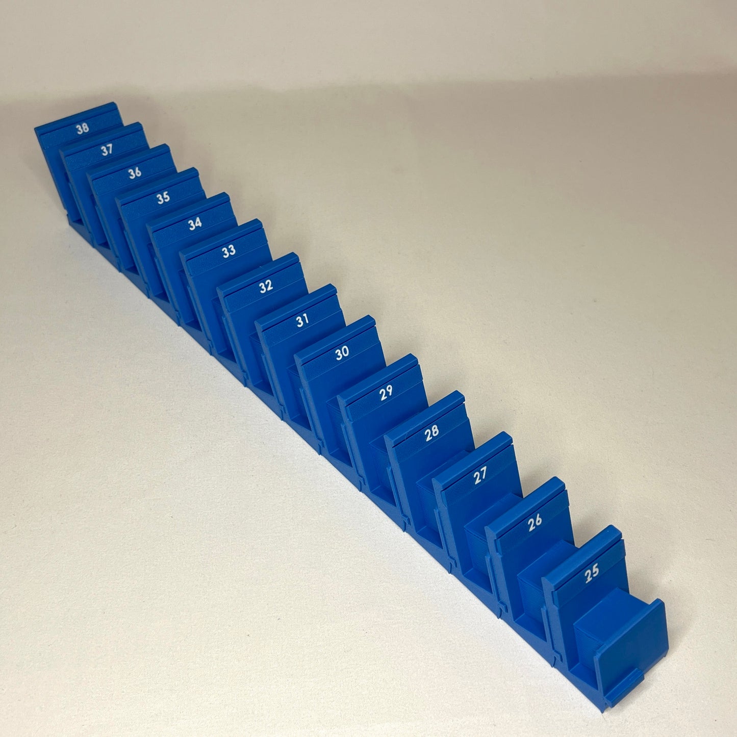 Metric 25mm - 38mm Modular Crowfoot Wrench Organizer (14pc No Skips)