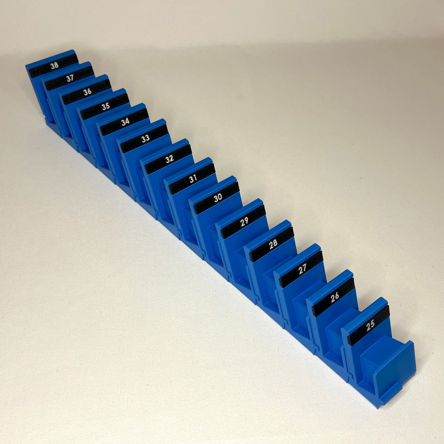 Metric 25mm - 38mm Modular Crowfoot Wrench Organizer (14pc No Skips)