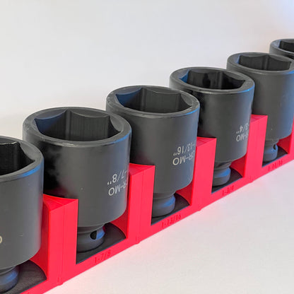 3/4 Inch Drive Standard (SAE) Modular IMPACT Socket Organizer (sockets not included)