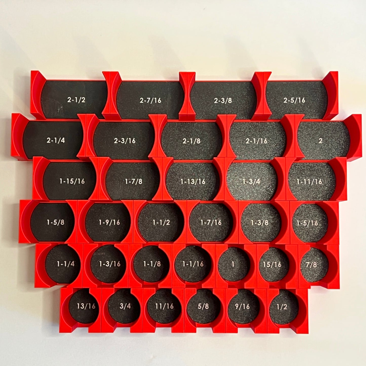 3/4 Inch Drive Standard (SAE) Modular IMPACT Socket Organizer (sockets not included)