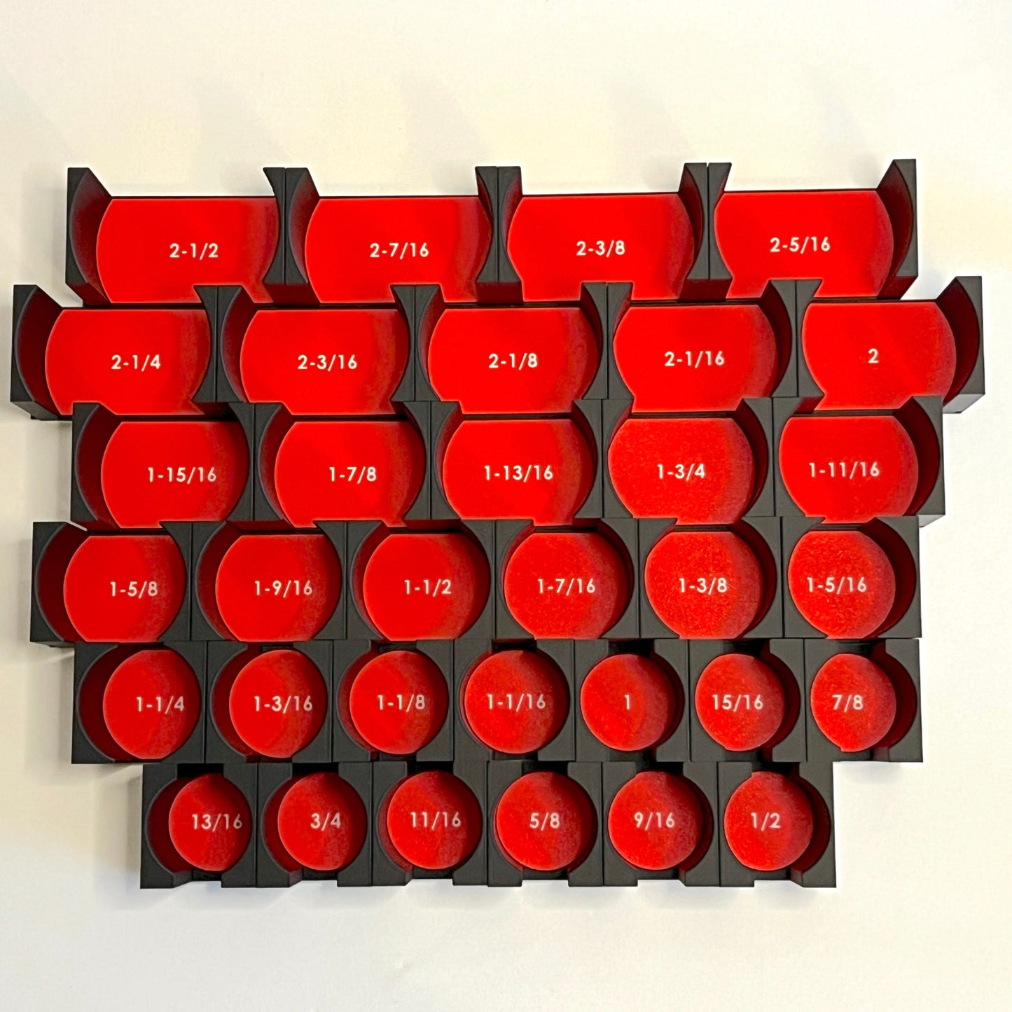 3/4 Inch Drive Standard (SAE) Modular IMPACT Socket Organizer (sockets not included)
