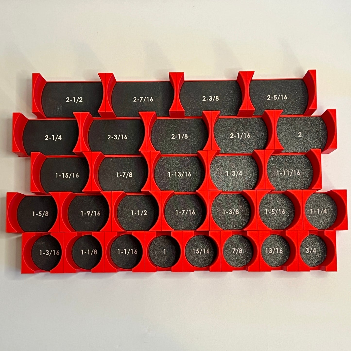 3/4 Inch Drive Standard (SAE) Modular IMPACT Socket Organizer (sockets not included)