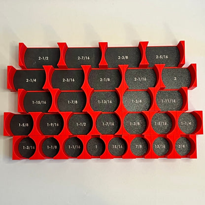 3/4 Inch Drive Standard (SAE) Modular IMPACT Socket Organizer (sockets not included)
