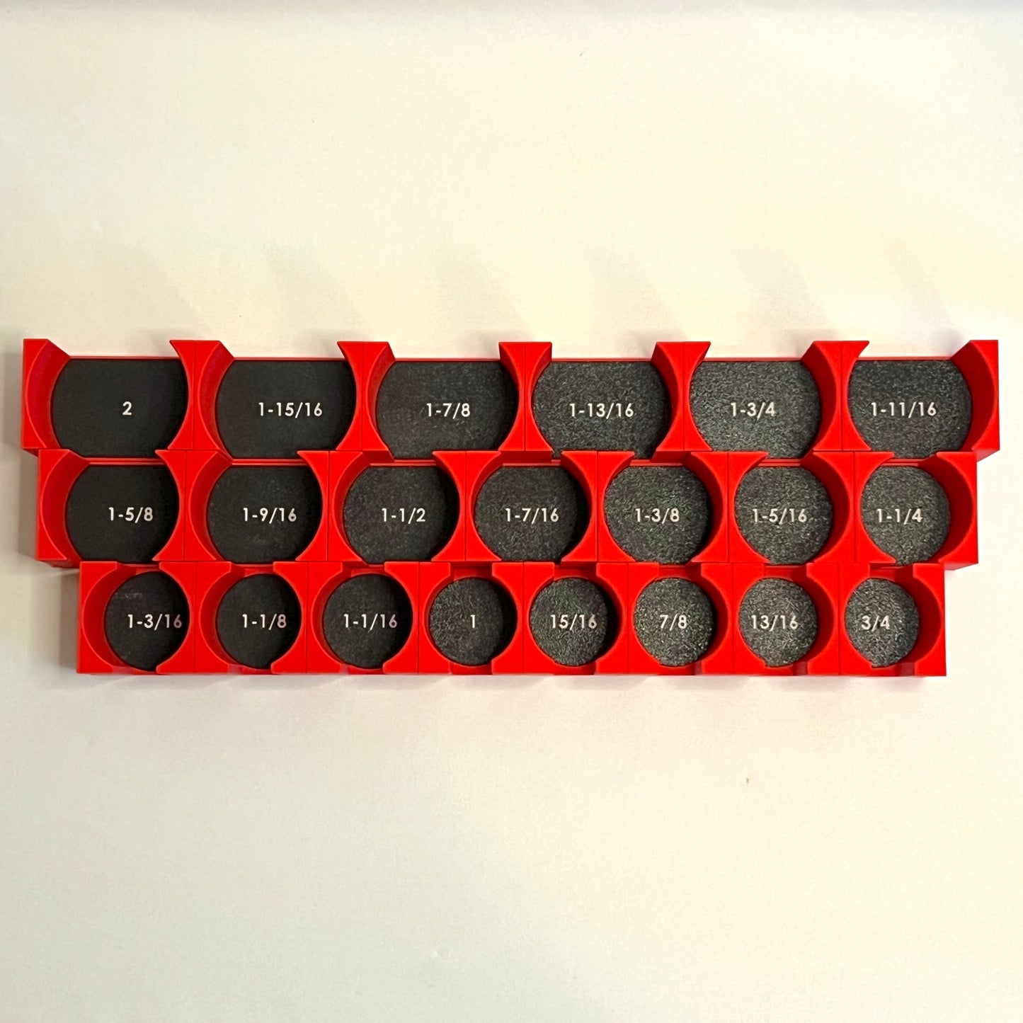 3/4 Inch Drive Standard (SAE) Modular IMPACT Socket Organizer (sockets not included)