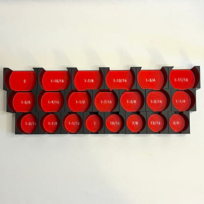 3/4 Inch Drive Standard (SAE) Modular IMPACT Socket Organizer (sockets not included)