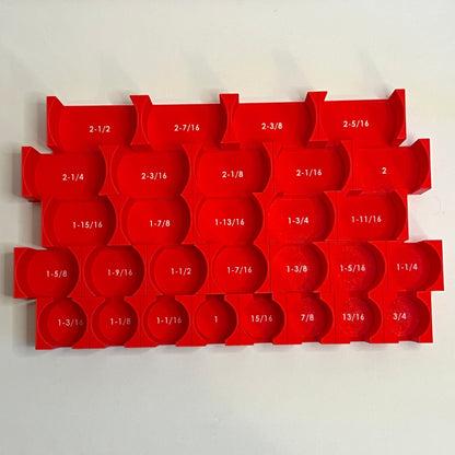 3/4 Inch Drive Standard (SAE) Modular IMPACT Socket Organizer (sockets not included)