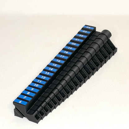 Metric 6mm - 24mm (19 piece) Space Efficient Modular Wrench Organizer (no skip sizes)