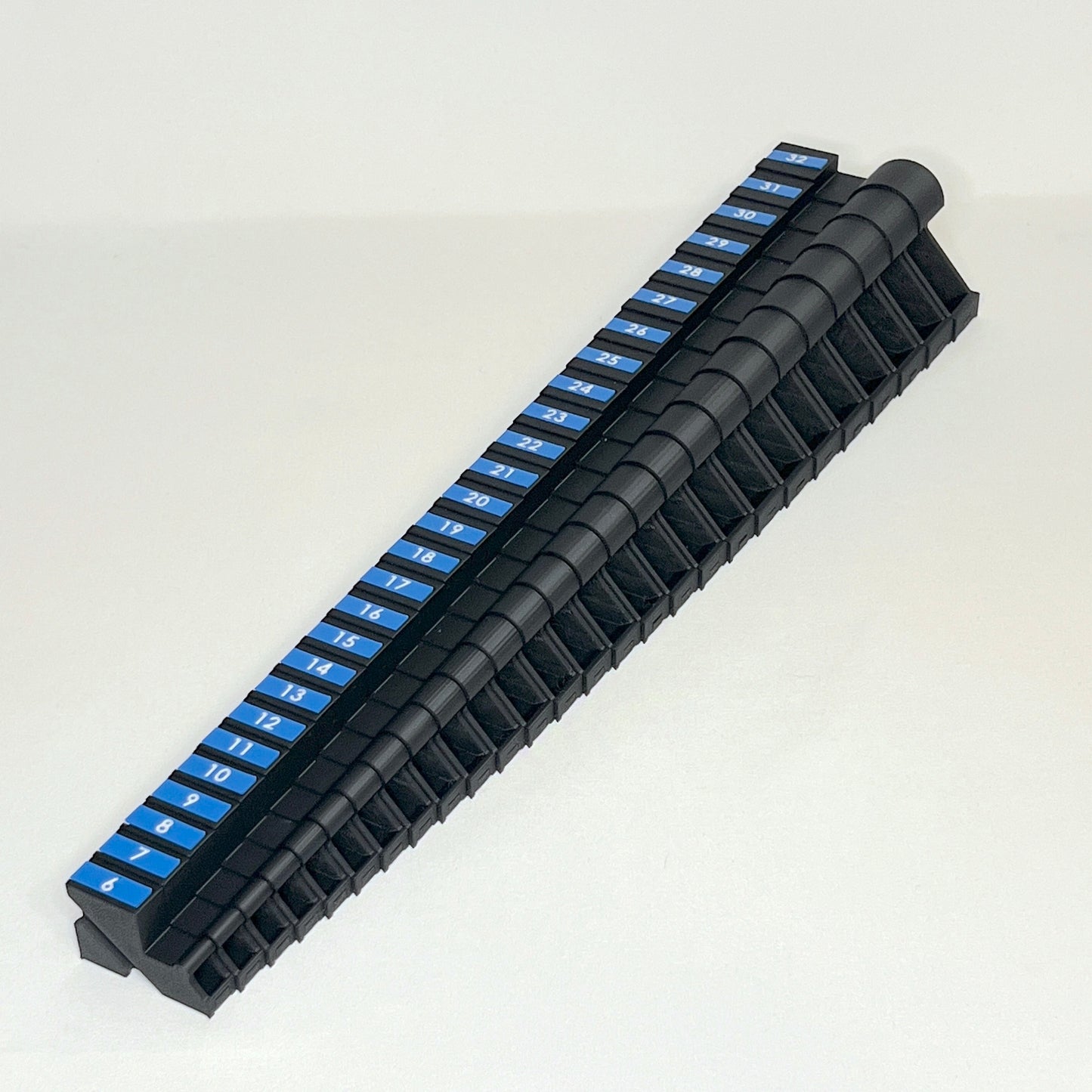 Metric 6mm - 32mm (27 piece) Space Efficient Modular Wrench Organizer (no skip sizes)