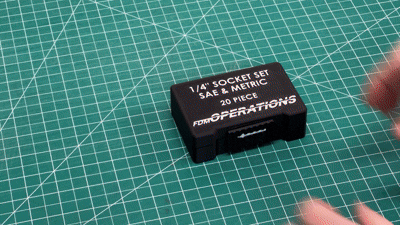 Compact Socket Case Being Opened and Closed GIF file
