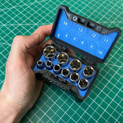 1/4" Compact Socket Case for DEEP Metric 10 Piece Set