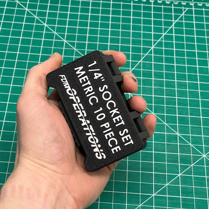 1/4" Compact Socket Case for Metric 10 Piece Set