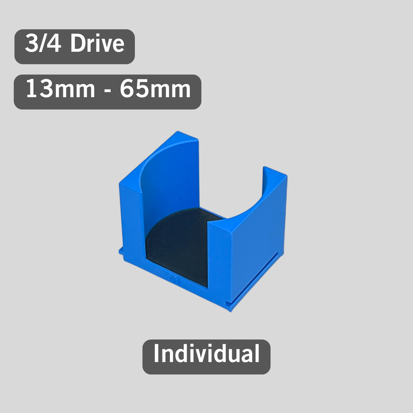 Individual 3/4 Drive Metric Modular Impact Socket Organizers