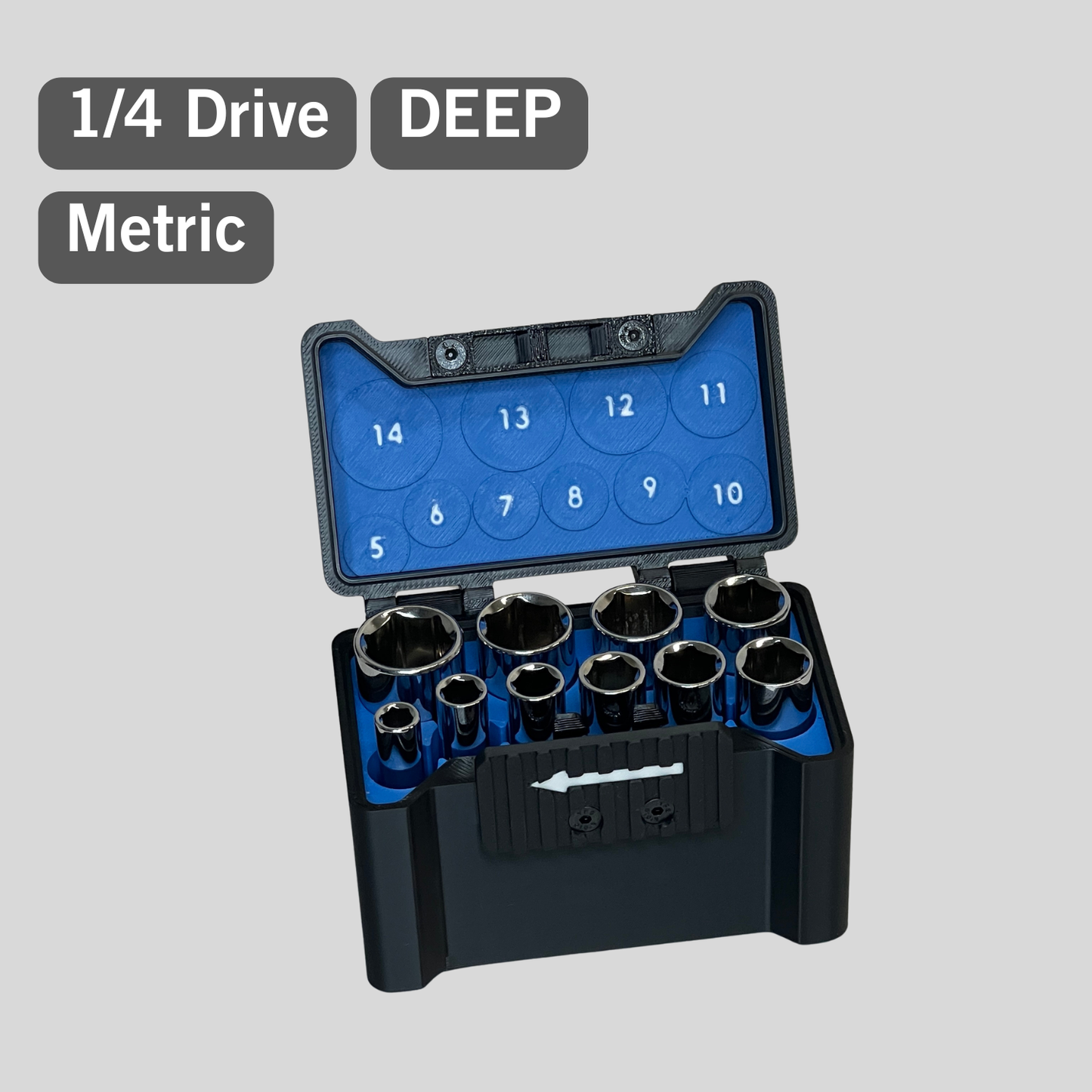 1/4" Compact Socket Case for DEEP Metric 10 Piece Set