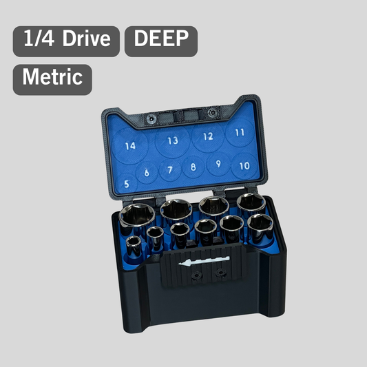 1/4" Compact Socket Case for DEEP Metric 10 Piece Set
