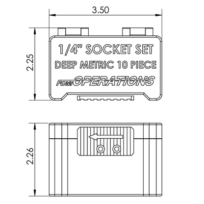 1/4" Compact Socket Case for DEEP Metric 10 Piece Set