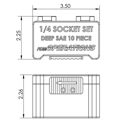 1/4" Compact Socket Case for DEEP SAE 10 Piece Set