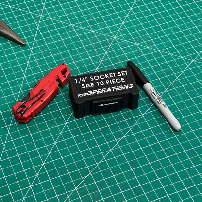 1/4" Compact Socket Case for SAE 10 Piece Set