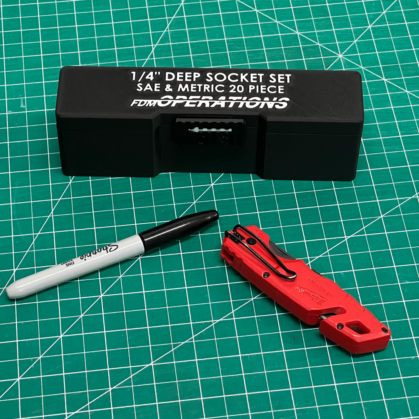 1/4" Compact Socket Case for DEEP SAE & Metric 20 Piece Set