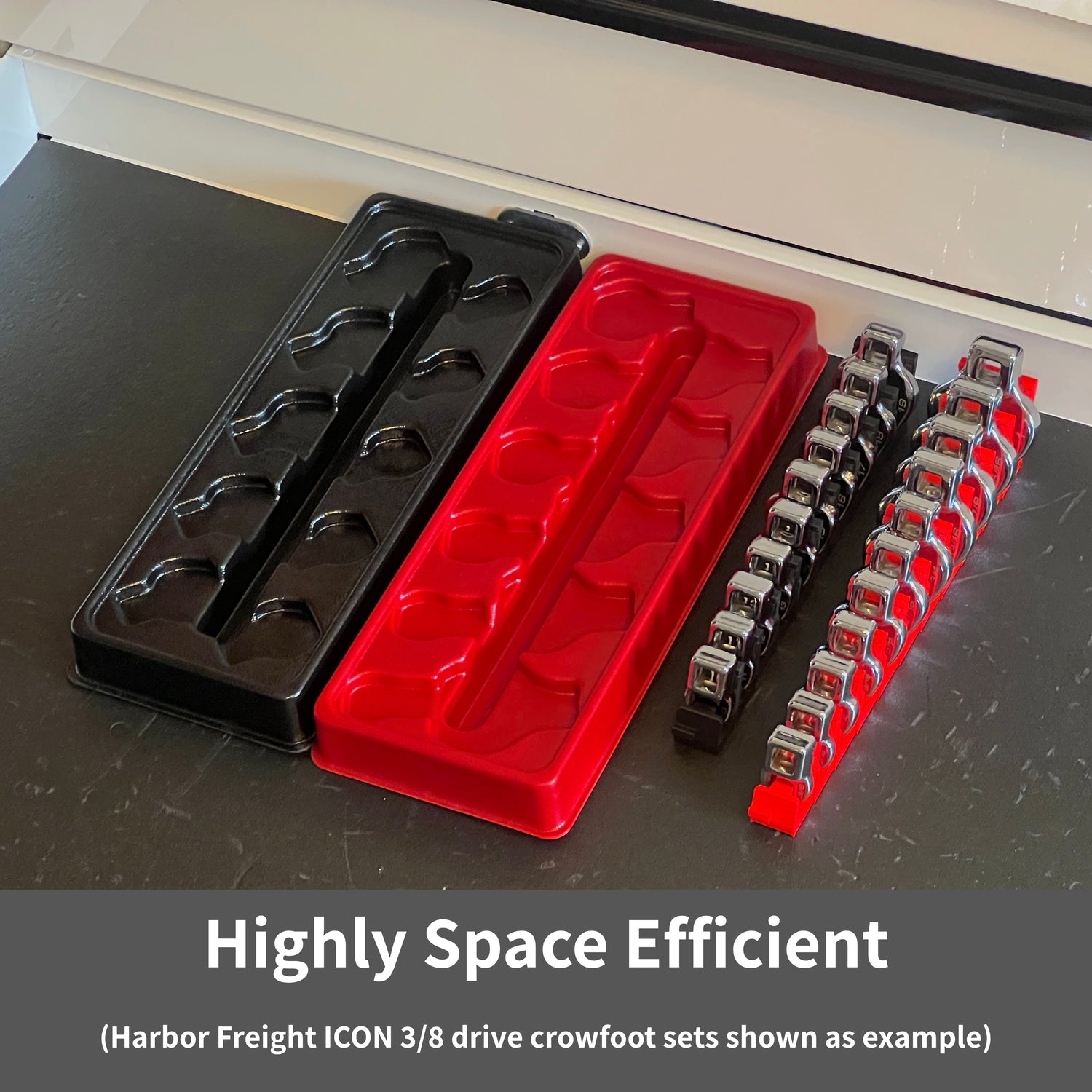 Space Efficient Crowfoot Wrench Organizer
